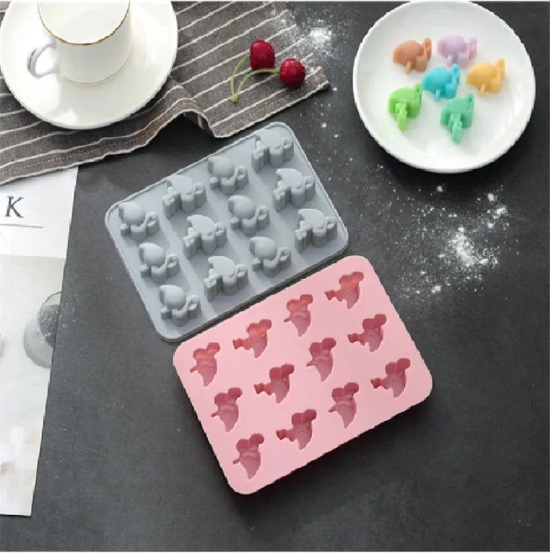 Фламинго силиконовые мыло формы мини льда ручной работы ремесло шоколад/форма для сладостей для выпечки украшения инструменты торта 17,3x12,1x1,7 см