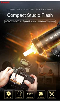 

Godox SK400II 400Ws GN65 Professional Studio Strobe with Built-in 2.4G Wireless X System Offers Creative Shooting SK400 CD50