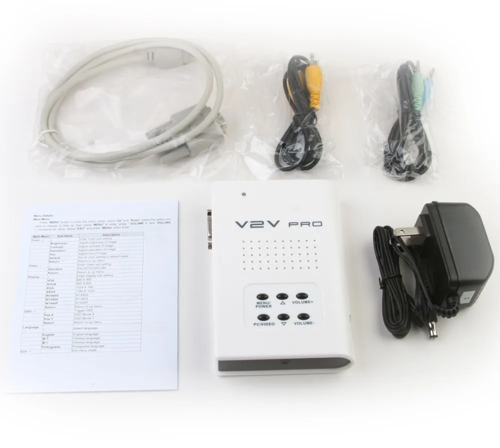 Конвертер видео GENIATECH Mygica V2V Pro AV/CVBS/ S video в Vga для Ps2/Ps3/Nintendo/XBox360 /VHS|v2v pro converter|s-video to