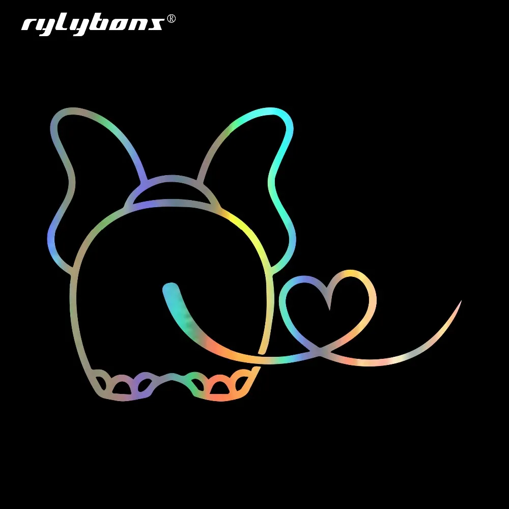 Rylybons 16*10 2 см Забавный Детский слон с хвостом сердцебиение автомобиля стикер для
