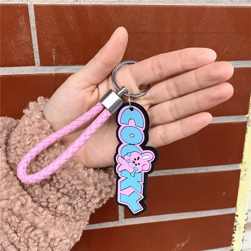 

Kpop Bangtan Boys Jewelry Keychain Cartoon Car Keychain JIMIN Tata Keyring BT21 COOKY CHIMMY Key Holder Bag Pendant WT178