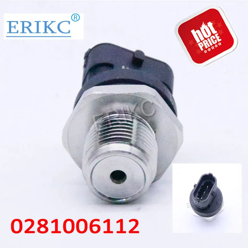 

ERIKC 1800 Bar 0281006112 0 281 006 112 Fuel Rail High Pressure Sensor Common Injection Regulator Sender For FIAT DUCATO 2.3 JTD