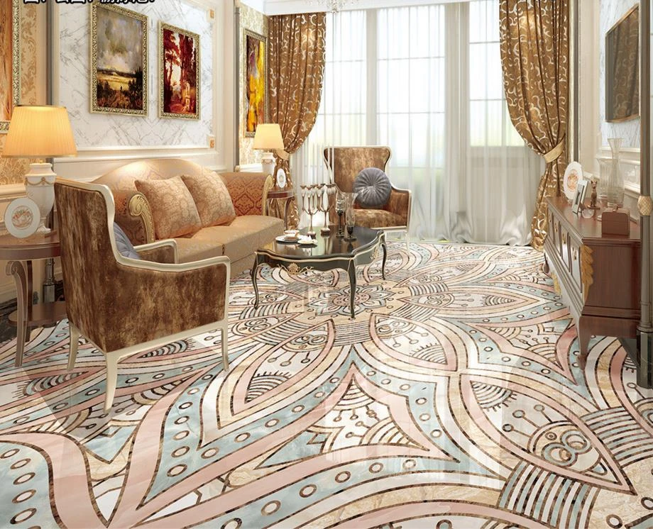 3d フローリングカスタム壁紙リビングルームのベッドルーム台所の床自己接着壁紙 Floor Wallpaper Wallpaper For Wallsself Adhesive Wallpaper Aliexpress