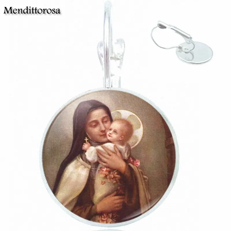 Женские вечерние серьги подвески St Therese бронзовые/Серебристые/золотистые