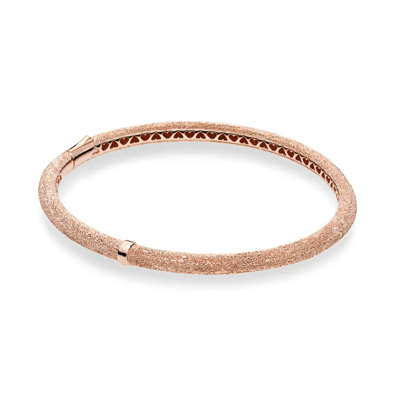 

2019 Spring New 925 Sterling Silver Bracelet Fit Original Pans Rose Open Rose Matte Brilliance Bangle Women DIY Jewelry Gift