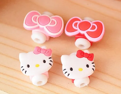 Kawaii Hello kitty USB кабель Защита для наушников. Мультяшный чехол для iPhone/5S 6/6s Android кабель передачи данных защитный рукав