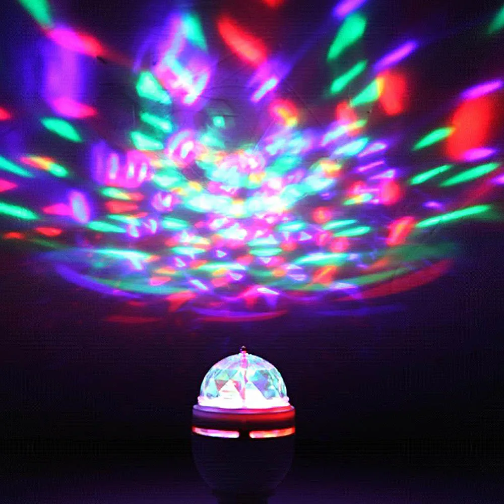 E27 3 Вт AC90-260V красочный Авто вращающийся RGB светодиодный светильник сценический диско DJ вечерние лампы Праздничные лампы для бара KTV светильник ing
