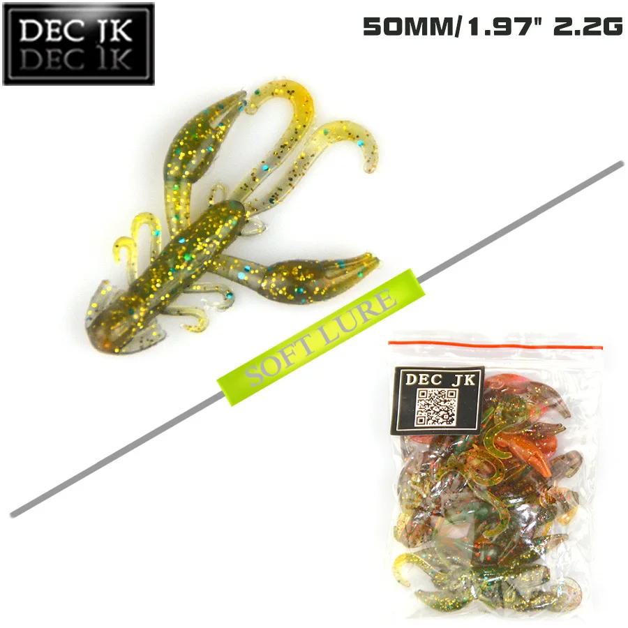 20PCS Shrimp Soft Silicone Fishing Lure Peche Crazy Flapper Craws ArtificialBaitWobbler Bass Baits For Fishing Tackle Lures Set (8)
