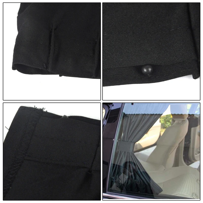 2pcs 50L Car Side Window Curtains Kit UV Protection Automotive Window Sun Visor Cover Car Interior Curtain Sun Shade 50*47cm 2pcs 50L Car Side Window Curtains Kit UV Protection Automotive Window Sun Visor Cover Car Interior Curtain Sun Shade 50*47cm