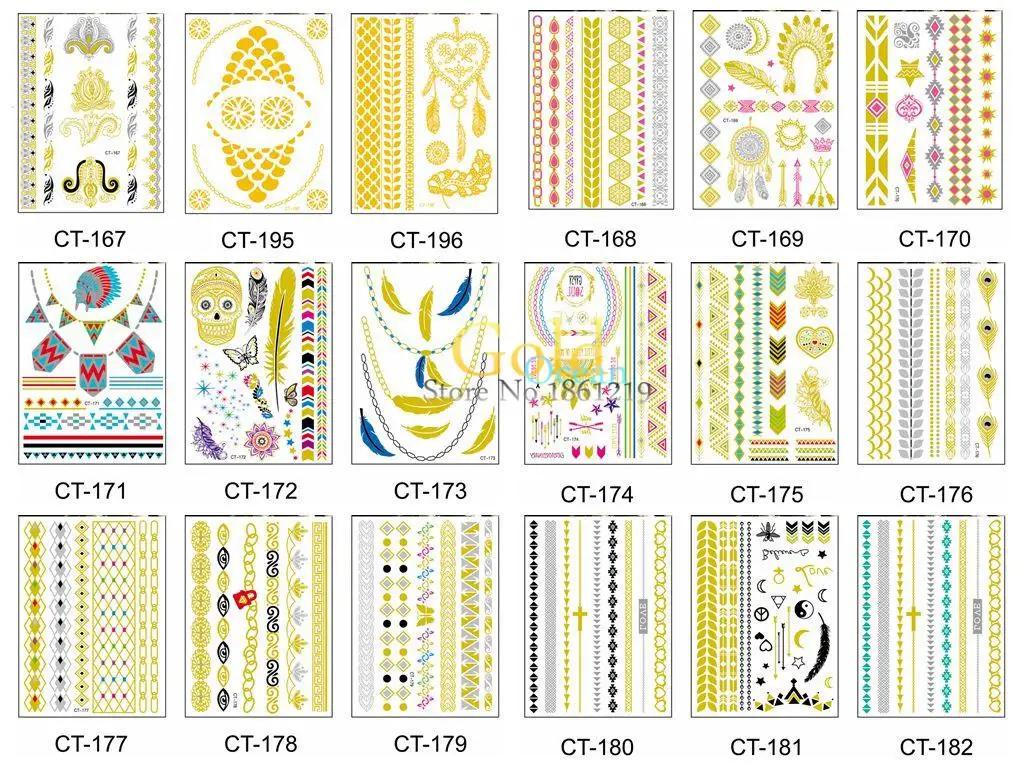 25 стилей модные золотые флэш Солнце Луна звезды Временные Татуировки Женщины боди-арт тату паста водонепроницаемые поддельные наклейки-тату с эффектом "металлик"