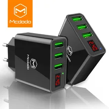 MCDODO 15 Вт светодио дный дисплей 3 USB зарядное устройство для мобильного телефона для iPhone samsung портативный универсальный Быстрая зарядка USB настенный адаптер для путешествий ЕС