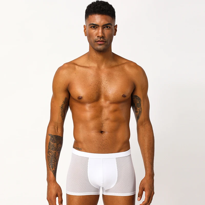 

DEWVKV Sexy Mens Underwear Boxers Ventilatio Cotton Calzoncillo Homre Cueca Masculina Comfortable 2019 Hot Sale 6 Colors XXX