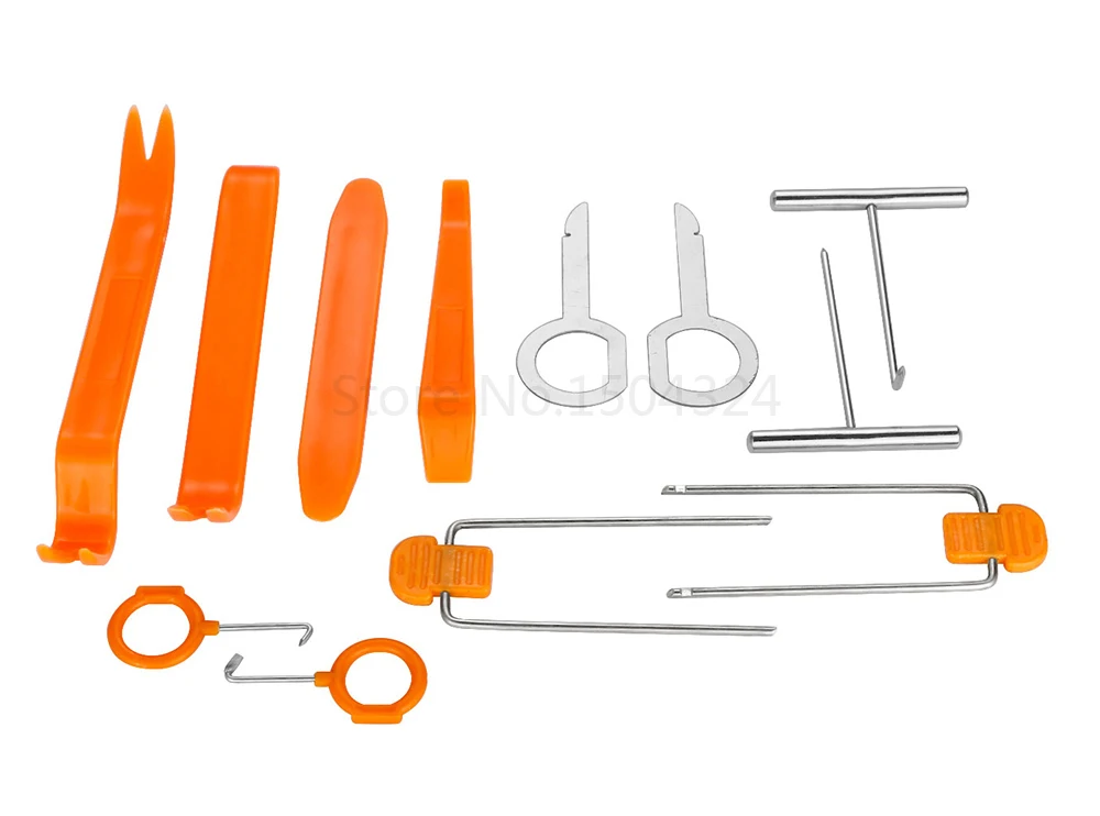 12 шт./компл. профессиональный автомобиля тире отделкой инструмент двери автомобиля Панель аудио демонтировать удалить установки набор инструментов Съемник элементов Ремонт набор инструментов для ремонта