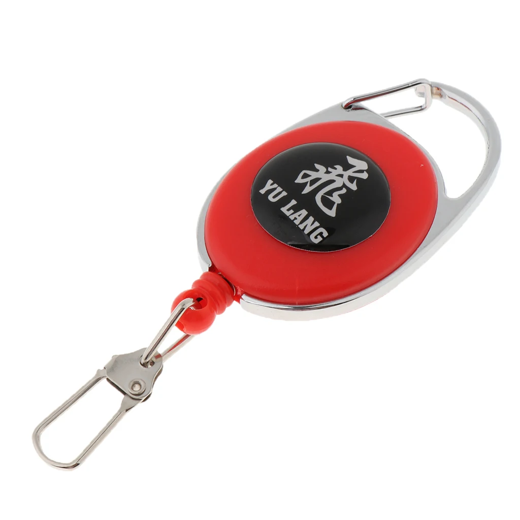 Perfeclan Outdoor Retractable Key Chain Badge Holder Ring Clip 17 inch Nylon Line Keychain Hiking Anti Lost Waist Belt Hook 