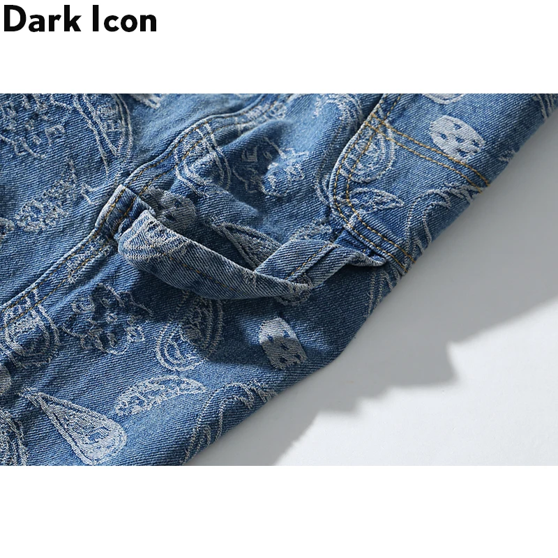 Бандана Dark Icon жаккардовые прямые джинсы мужские с карманами и петлей джинсовые
