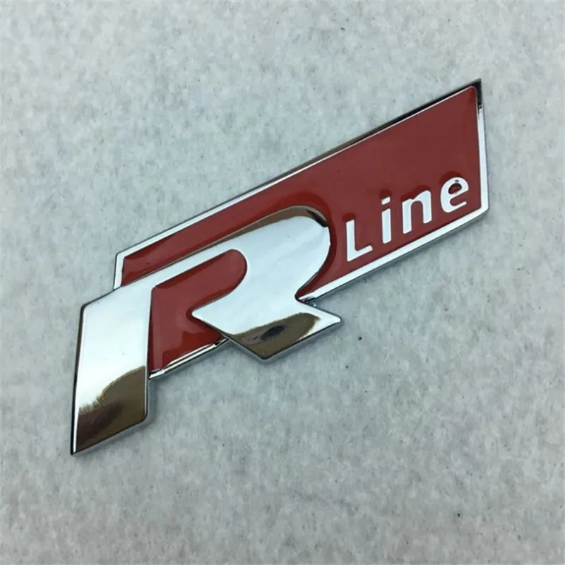 Automobiles Motorcycles Styling Accessories R-Line Trunk Emblem RLINE Side Logo Stickers For Car Doors Taillights 7.5X2.5cm