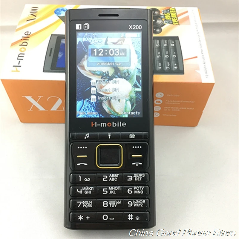 H Mobile X200 sim карты три ожидания большие факел большой Динамик вибрации радио