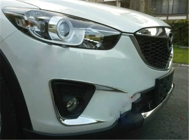 

car-styling ABS Chrome ABS Chrome Front+Rear Fog light Lamp Cover Trim for Mazda CX5 CX-5 2012 2013 2014 2015 2016