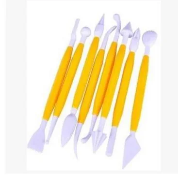 

8pcs/sets Fondant Baking Utensil Carving Tools Fondant Cake Mold Cake Chisel Shaping Pen