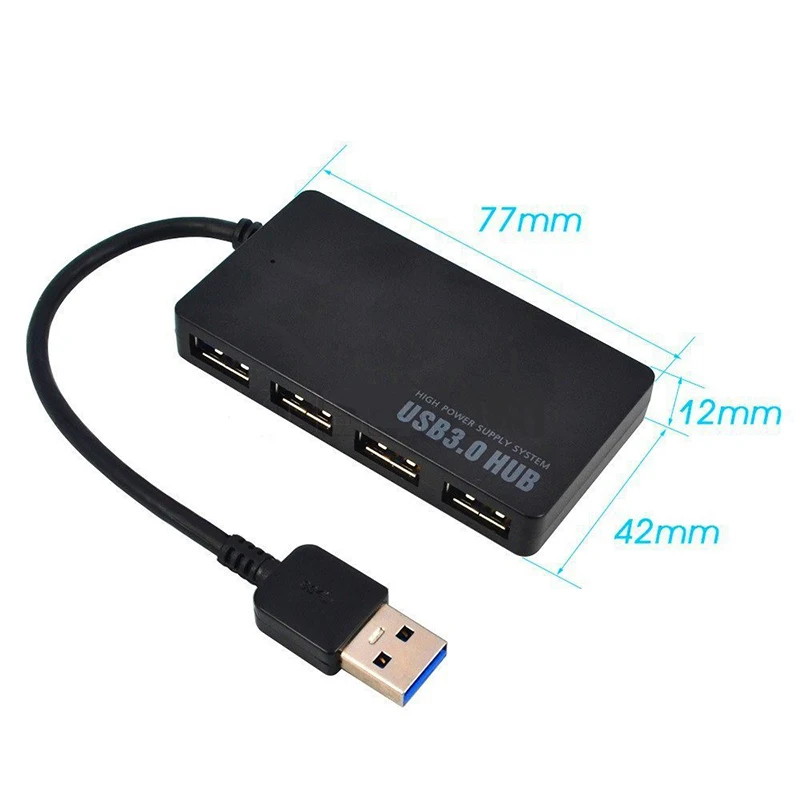 Larryjoe портативный usb-концентратор с 4 портами USB 3,0 концентратор переходник разветвитель 5 Гбит/с для ноутбуков Mac, ПК Аксессуары для рабочего стола