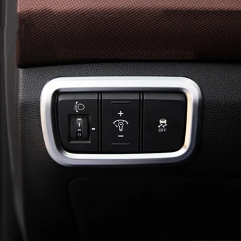 

car Interior Refit accessory Headlight adjustment switch frame covers Chromium styling For Hyundai Creta ix25 2015 2016 2017 18