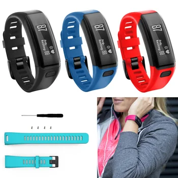 

Gosear Soft Silicone Replacement Wristband Watch Strap Band with Screwdriver Screws for Garmin Vivosmart HR Smart Watch Bracelet