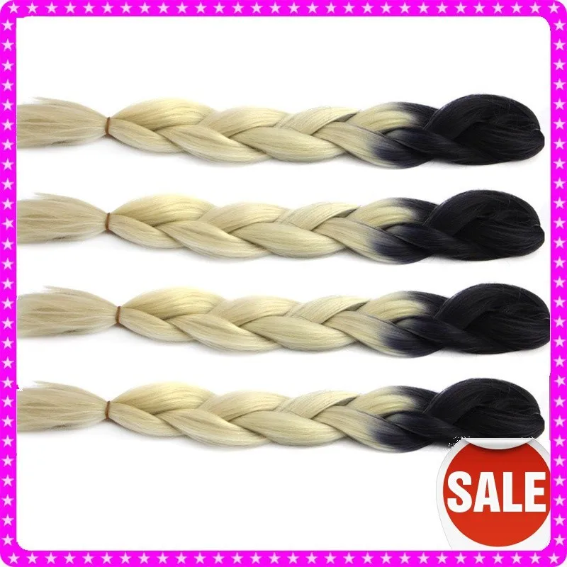 Free Shipping Black Blonde Ombre Braiding Hair Two Tone