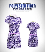 High quality!PGM counter genuine golf print dress ladies skirt sports clothing elastic Slim,Free shipping