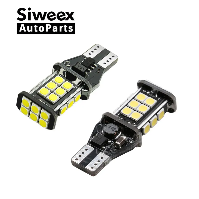 2 шт. CANBUS Error Free W16W T15 супер яркий 6000 К ксенон белый высокий Мощность 3030 24 SMD