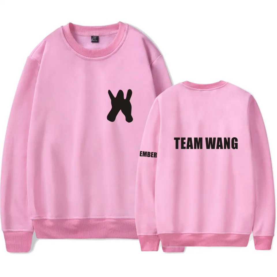Толстовка Kpop Got7 Jackson Wang TEAM WANG Молодежный пуловер с длинным рукавом и круглым