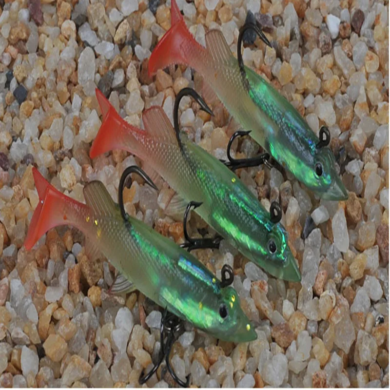 10pcs/lot Fake Bait 26G Lures soft bait 12cm package lead fish hook