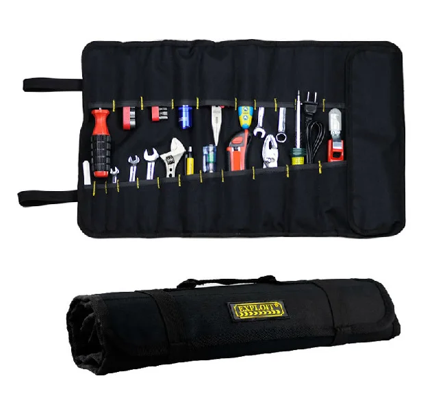 GJQT13 Multifunctional Canvas Chisel Roll Tool Bag With Carrying Handle ...