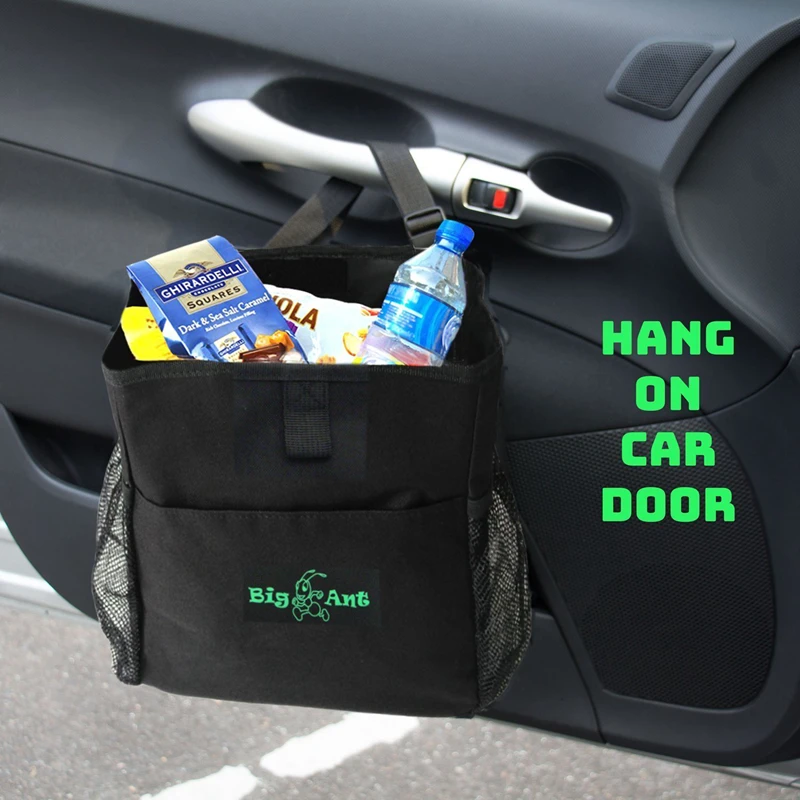 Ant Car Seat Organizer Waterproof Trash Bag For Little Leak Ant Car Seat Organizer Waterproof Trash Bag For Little Leak Proof Cooler Garbage With Side Pocket Black In Stowing Tidying From