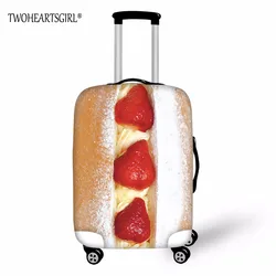 TWOHEARTSGIRL Bacon Bread Printed Suitcase Cover Thick Elastic Luggage Protective Cover with Zipper For 18 20 22 24 26 28 inch TWOHEARTSGIRL Bacon Bread Printed Suitcase Cover Thick Elastic Luggage Protective Cover with Zipper For 18 20 22 24 26 28 inch
