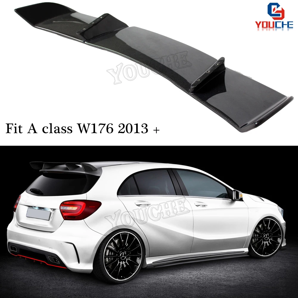 W176 R стиль спойлер на крыше из углеродного волокна для Mercedes A класс 5 дверный