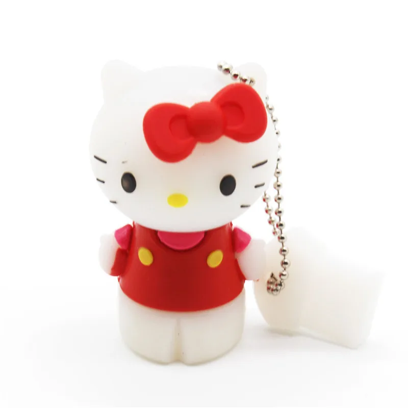 JASTER hello kitty Usb флеш-накопитель 64 ГБ флеш-накопитель 32 Гб Флешка 4 ГБ 8 ГБ 16 ГБ 32 ГБ 64 ГБ U Диск флеш-карта kitty карта памяти подарок - Цвет: red