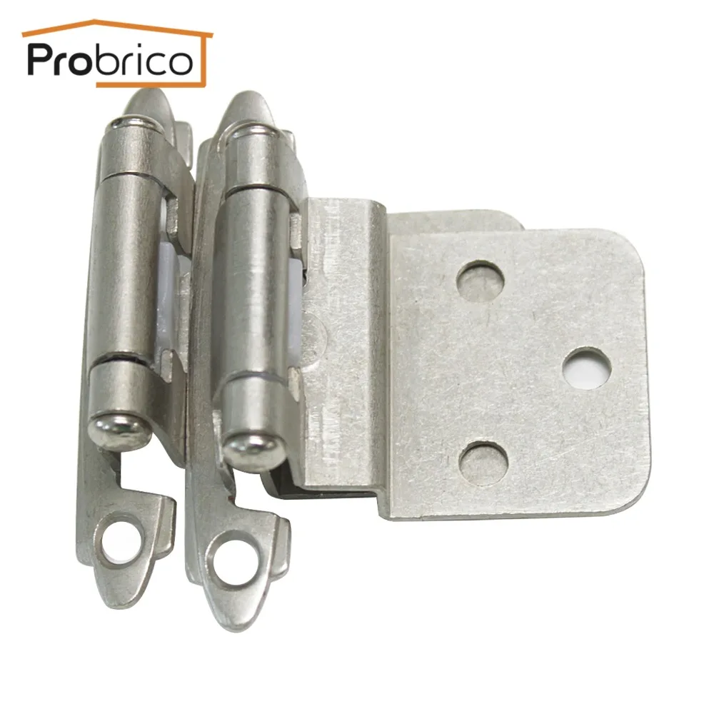 Probrico самозакрывающиеся 3/8 &quotInset из сатина никеля кухонные шарниры для шкафа CH198SN