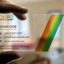 Высокое качество ПВХ прозрачный Визитная карточка