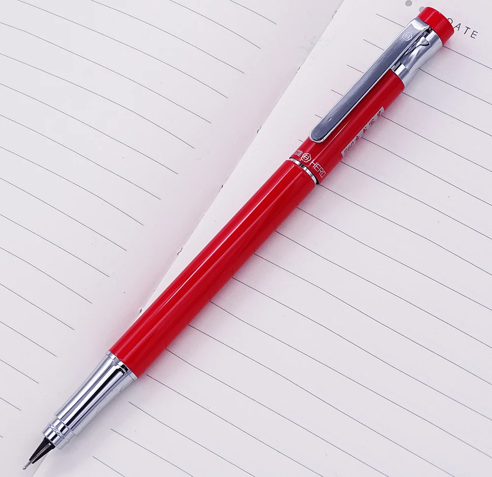 

Hero 257 Smooth Fountain Pen 360 Degree All-round Writing Ink Pen Fine 0.5mm Fashion Red Great for Practice Business Office