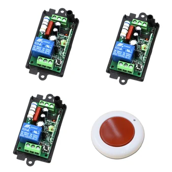 

Hot Sales AC 110V 220V 1CH Wireless Remote Control Switch System 3 pcs Receiver & 1 pcs Wall Panel Sticky Remote New