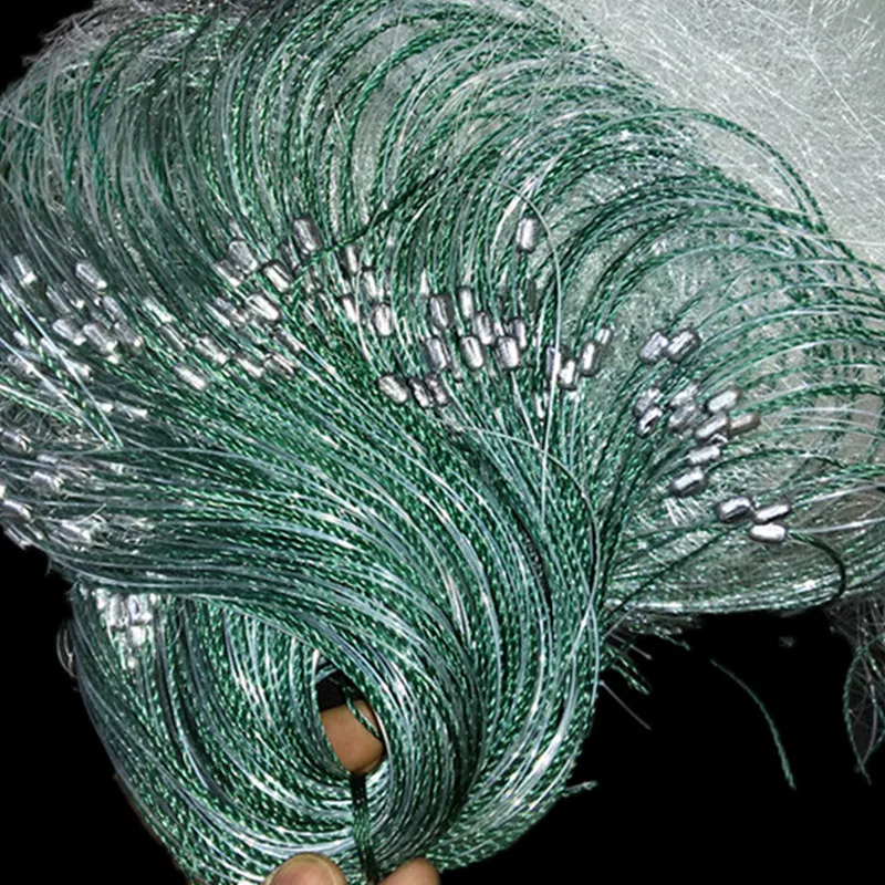 H4*L100M 3 layer 5cm and 20cm mesh sink net gill net quality fish trap sticky fishing net china outdoor pesca fishing network