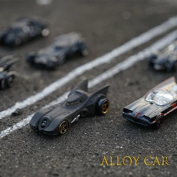 

6 Pcs Die-cast Car Model Toys 1:64 Dark Knight Batman Batmobile Car Toys model Alloy Diecast Gift Children Black Alloy car