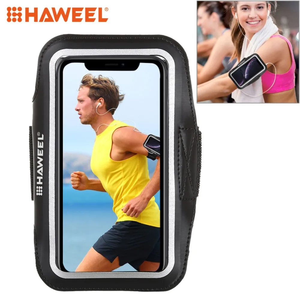 

HAWEEL Sport Armband Case For iPhone XS XR XS Max 8 plus 7 plus Armbacd with Earphone Hole & Key Pocket For Galaxy S9+ S8+ S6 S5