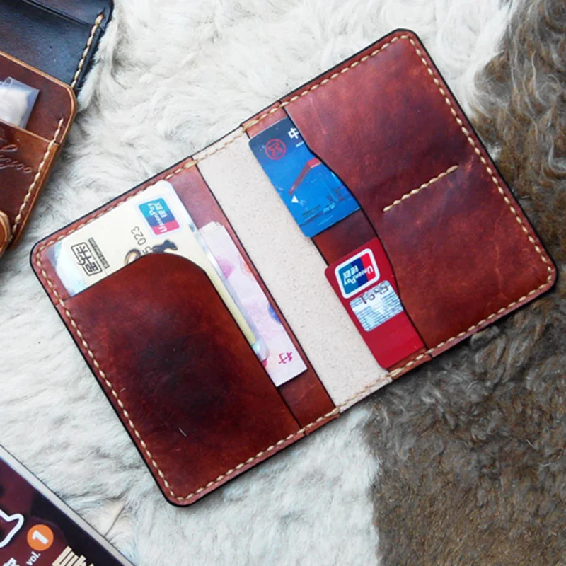 Genuine Leather Passport Cover Travel Wallet Handmade Vintage Case ...