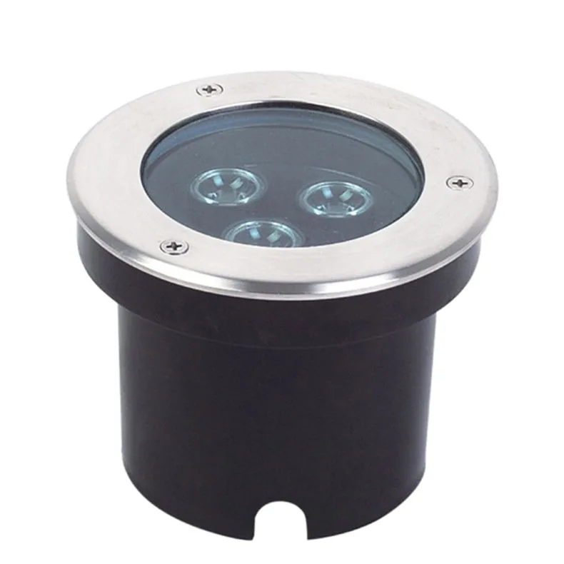 Levou ao ar Luz ao ar Levou Convés Inground Lâmpada Ac110v-240v Ip67 12 v Subterrâneo Livre Branco Quente Rgb Enterrado Luz D100 * H85mm 3 w 10 Luzes e Iluminação
