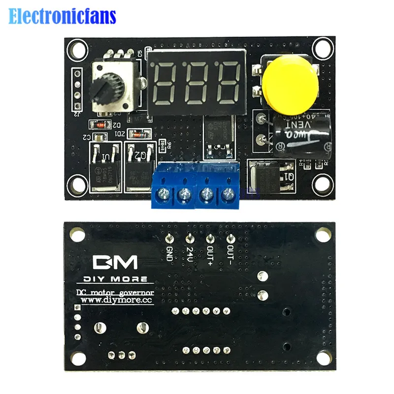 DC 6-30V 12V 24V MAX 8A Motor PWM Speed Controller With Digital Display Switch 3 