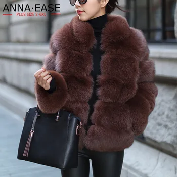 

Winter Faux Fur Coat Women Faux Fur Jacket Winter Coat Women Outwear Furry Jacket Women Clothes 2018 Plus Size