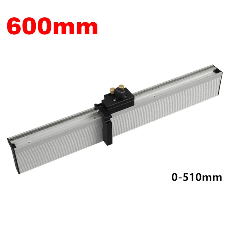 600mm with Stop 450 мм/600 мм/800 мм торцевой алюминиевый забор с откидной стопой алюминиевый профиль 70 мм высота Т-образные дорожки для деревообработки DIY инструмент - Цвет: 600mm with Stop