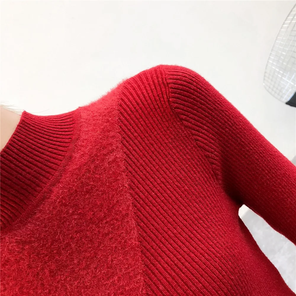 Women Knitted Sweater Pullovers long sleeve O-neck Tops Pull Femme Hiver 2018 Sueter Mujer Black White Autumn Winter Sweater Women Knitted Sweater Pullovers long sleeve O-neck Tops Pull Femme Hiver 2018 Sueter Mujer Black White Autumn Winter Sweater