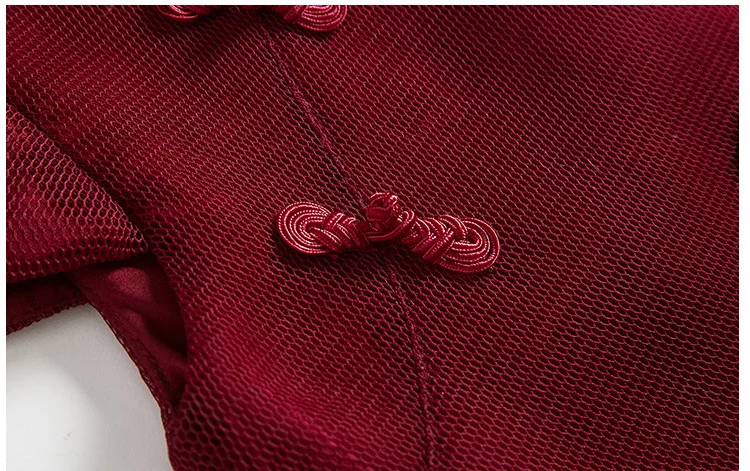 Для женщин свободно-LineCheongsam красный Вышивка пайетками современный Восточный короткое китайское национальное платье вечерние платья китайское традиционное платье
